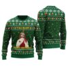 Happy Birthday Jesus Ugly Sweater Forest Green