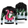 Hawaiian Santa Christmas Sweater Black