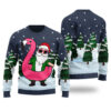 Hawaiian Santa Claus Ugly Christmas Sweater Navy