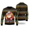 Howdy Santa Retro Ugly Christmas Sweater Black