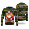 Howdy Santa Retro Ugly Sweater Forest Green