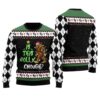 Is This Jolly Enough Bigfoot Ugly Christmas Sweater Black