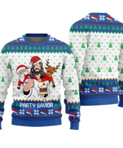 Jesus Party Savior Christmas Sweater Royal