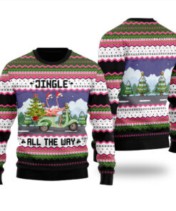 Jingle All The Way Ugly Christmas Sweater Black