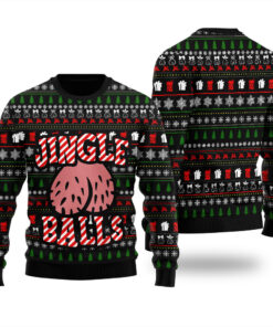 Jingle Balls Dirty Ugly Christmas Sweater Black