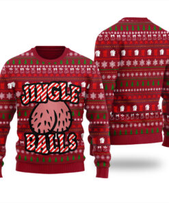 Jingle Balls Inappropriate Ugly Sweater Cardinal Red