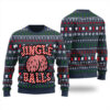 Jingle Balls Naughty Ugly Christmas Sweater Navy