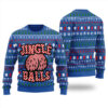 Jingle Balls Naughty Ugly Christmas Sweater Royal