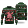 Jingle Balls Ugly Christmas Sweater Forest Green
