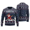 Kungfu Panda Santa Ugly Christmas Sweater Navy