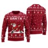 Kungfu Santa Ugly Christmas Sweater Cardinal Red