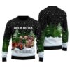 Life Is Better On The Farm Ugly Christmas Sweater Black