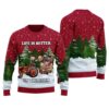 Life Is Better On The Farm Ugly Christmas Sweater Cardinal Red