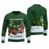 Life Is Better On The Farm Ugly Christmas Sweater Forest Green