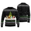 Merry Christmas Snowman Ugly Christmas Sweater Black