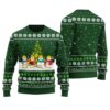 Merry Christmas Snowman Ugly Sweater Forest Green