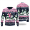 Merry Drunk Im Christmas Flamingo Christmas Sweater Navy