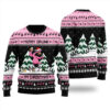 Merry Drunk Im Christmas Flamingo Ugly Sweater Black