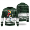 Michael Jordan Dunking Jesus Basketball Ugly Sweater Forest Green