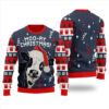 Moory Christmas Cow Ugly Christmas Sweater Navy