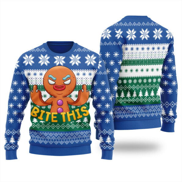 Naughty Cookies Ugly Christmas Sweater Royal