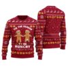 Naughty Gingerbread Christmas Sweater Cardinal Red