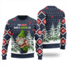 Naughty Gnome Ugly Christmas Sweater Navy