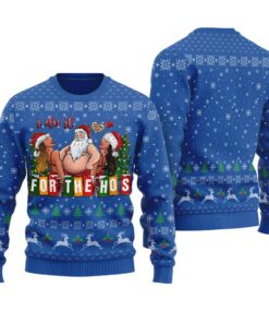 Naughty Santa Do It For The Hos Ugly Sweater Royal