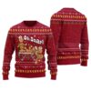 Oh Snap Gingerbread Christmas Sweater Cardinal Red
