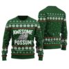 Possum Christmas Sweater Forest Green