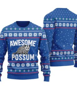 Possum Ugly Christmas Sweater Royal
