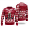 Raccoon Merry Liftmas Ugly Christmas Sweater Cardinal Red
