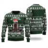 Raccoon Merry Liftmas Ugly Christmas Sweater Forest Green
