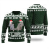 Raccoon Opossum Christmas Sweater Forest Green