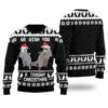 Raccoon Opossum Ugly Christmas Sweater Black