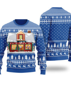 Santa Club Party Christmas Sweater Royal