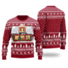 Santa Club Party Ugly Sweater Cardinal Red