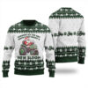 Santa Farm Truck Christmas Sleigh Christmas Sweater Forest Green