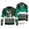 Santa Squad North Pole Ugly Christmas Sweater Forest Green