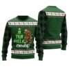 Sasquatch Ugly Christmas Sweater Forest Green