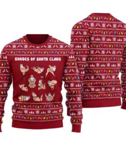 Sexy Shades Of Santa Christmas Sweater Cardinal Red