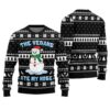 The Vegans Ate My Nose Snowman Ugly Christmas Sweater Black 3 The Vegans Ate My Nose Snowman Ugly Christmas Sweater Black