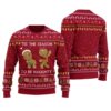 Tis The Season To Be Naughty Cookies Ugly Sweater Cardinal Red