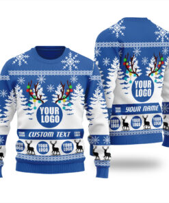 Custom Logo Christmas Sweater Royal