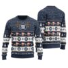 Custom Team Logo Ugly Christmas Sweater Navy