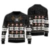 Custom Your Face And Logo Christmas Sweater Black