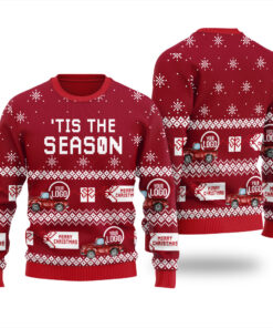 Custom Logo Ugly Sweater Cardinal Red