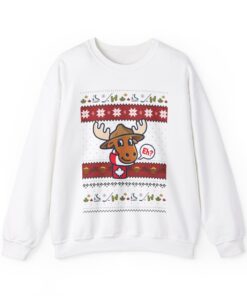 Alternative view of Canada Moose Men Ugly Christmas Sweatshirt