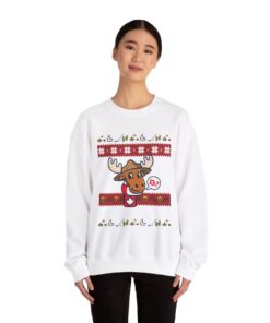 Canada Moose Womens Ugly Christmas Sweatshirt