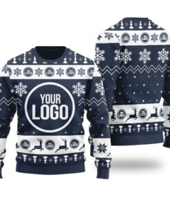 Custom Logo Ugly Sweater Navy